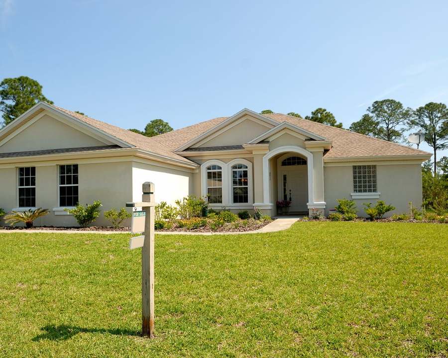 Exterior of a sample single-story home in Lake Nona